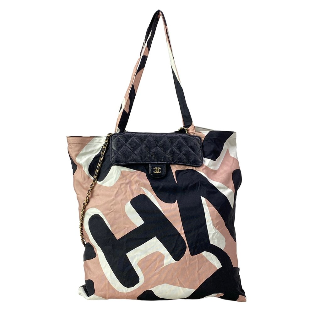 Chanel Matelasse Shoulder Bag AP2095 Black Light Pink White Grain Calfskin